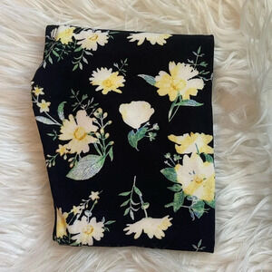 New! Lularoe black floral leggings S/M